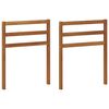 vidaXL Accoudoir 2 pcs Naturel 59 x 4 x 73 cm Bois d'Acacia Massif