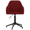 vidaXL Chaises &agrave; manger pivotantes lot de 6 rouge bordeaux velours