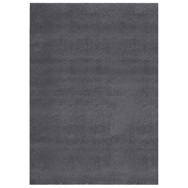 vidaXL Tapis shaggy doux lavable 160x230 cm Antidérapant Anthracite