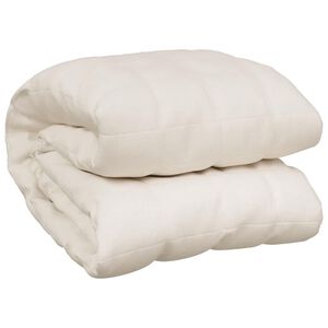 vidaXL Couverture lest&eacute;e Cr&egrave;me clair 150x200 cm 7 kg Tissu