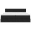 vidaXL Lit de Rangement avec matelas avec t&ecirc;te de lit Noir 90 x 200 cm