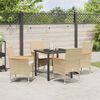vidaXL Ensemble de salle &agrave; manger pour jardin 5 pcs Beige polyrotin