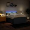 vidaXL Sommier &agrave; lattes de lit avec matelas Bleu 160x200 cm Tissu