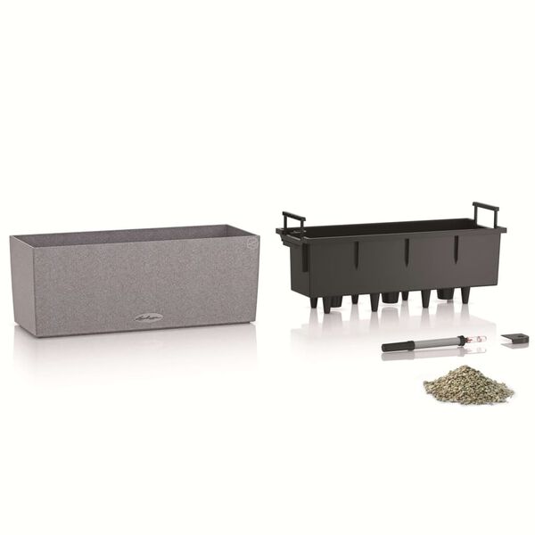 LECHUZA Jardini&egrave;re BALCONERA Stone 50 ALL-IN-ONE Gris