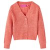 Cardigan tricot&eacute; pour enfants rose moyen 116