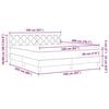 vidaXL Lit boxspring avec matelas Taupe 160 x 200 cm tissu