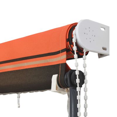 vidaXL Auvent rétractable avec LED 250x150 cm Orange et marron