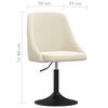 vidaXL Chaises &agrave; manger lot de 4 Cr&egrave;me Velours
