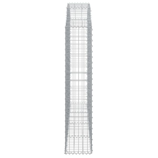 vidaXL Panier de gabions arqu&eacute; 200x30x140/160 cm Fer galvanis&eacute;