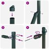 vidaXL Poteau de cl&ocirc;ture. 7 pcs Vert Acier