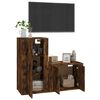 vidaXL Ensemble de meubles TV 2 pcs Ch&ecirc;ne fum&eacute; Bois d'ing&eacute;nierie