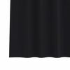 vidaXL Rideaux occultants avec anneaux 2 pcs Noir 245 x 140 cm