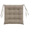 vidaXL Coussins de si&egrave;ge 4 pcs Taupe 40 x 40 x 6 cm Microfibre