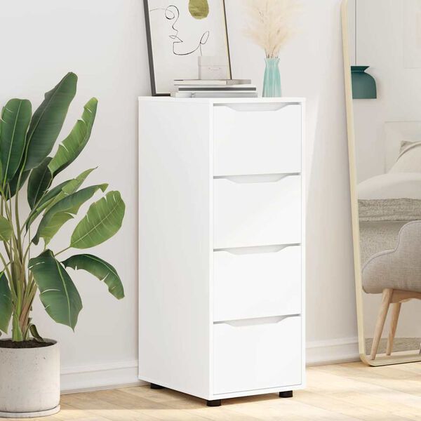 vidaXL Armoire de rangement Blanc 40 x 48 x 105 cm Bois d'ing&eacute;nierie