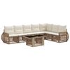 vidaXL Ensemble de canap&eacute; de jardin 8 pc Beige et blanc cr&egrave;me