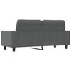 vidaXL Canap&eacute; &agrave; 2 places Gris fonc&eacute; 140 cm Tissu