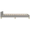 vidaXL Cadre de lit sans matelas avec t&ecirc;te de lit gris clair 90x190cm