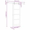 vidaXL Porte coulissante Blanc et Noir 78 x 211 cm Pin massif