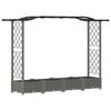 vidaXL Lit &Eacute;lev&eacute; avec Treillis et Toit Gris clair 207 x 40 x 123 cm PP