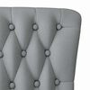 vidaXL Fauteuil &agrave; pantoufle Gris clair 56,5 x 70 x 110 cm tissu