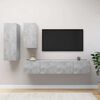 vidaXL Ensemble de meubles TV 4 pcs Gris b&eacute;ton Bois d'ing&eacute;nierie