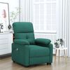 vidaXL Fauteuil de massage Vert fonc&eacute; Tissu