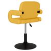 vidaXL Chaises pivotantes &agrave; manger lot de 2 jaune moutarde tissu