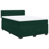 vidaXL Sommier &agrave; lattes de lit et matelas Vert fonc&eacute; 160x200cm Velours
