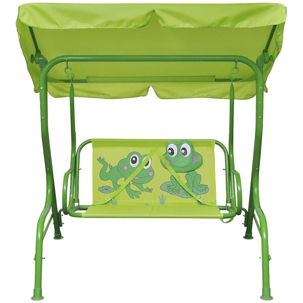 vidaXL Si&egrave;ge balan&ccedil;oire pour enfants vert