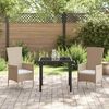vidaXL Ensemble de salle &agrave; manger pour jardin 3 pcs Beige polyrotin