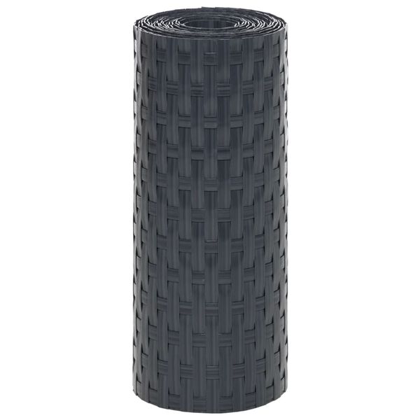 vidaXL Paravents de balcon 10 pcs anthracite 255x19 cm r&eacute;sine tress&eacute;e