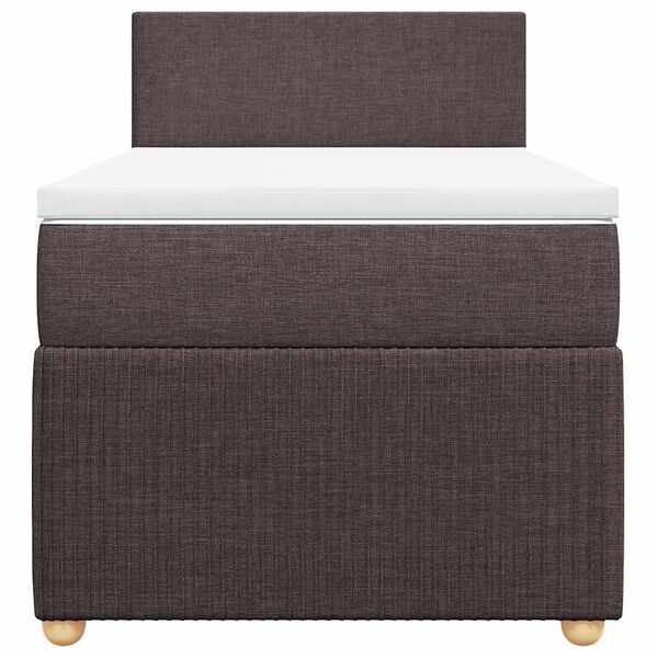 vidaXL Sommier &agrave; lattes de lit avec matelas Marron fonc&eacute; 80x200 cm