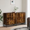 vidaXL Buffet ch&ecirc;ne fum&eacute; 134x35x76 cm bois d'ing&eacute;nierie