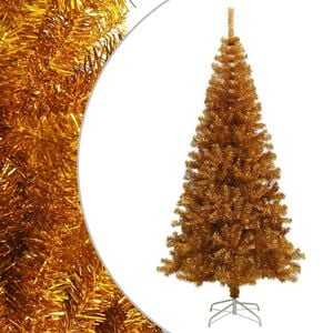 vidaXL Sapin de No&euml;l artificiel avec support Dor&eacute; 180 cm PET