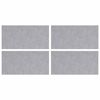 vidaXL Nez de marche Rectangulaire 4 pcs Argent&eacute; 50 x 25 cm Aluminium