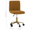 vidaXL Chaise pivotante de salle &agrave; manger Marron Velours