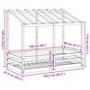 vidaXL Lit pour enfants sans matelas blanc 80x160cm bois massif de pin