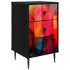 vidaXL Table de chevet HEESCH Ch&ecirc;ne noir 36 x 33 x 61 cm