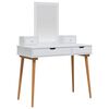 vidaXL Ensemble de Coiffeuse FAUSKE 4 pcs Blanc 100 x 50 x 143 cm