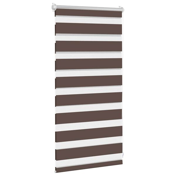 vidaXL Store v&eacute;nitien Zebra 40,9 x 100 cm, largeur du tissu 36,7 cm, couleur caf&eacute;