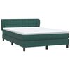 vidaXL Sommier &agrave; lattes de lit et matelas vert fonc&eacute; 140x210cm velours