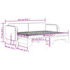 vidaXL Lit de jour avec gigogne et matelas cr&egrave;me 80x200 cm tissu