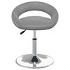 vidaXL Chaise pivotante de salle &agrave; manger Gris Similicuir