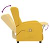 vidaXL Fauteuil de massage Jaune Tissu
