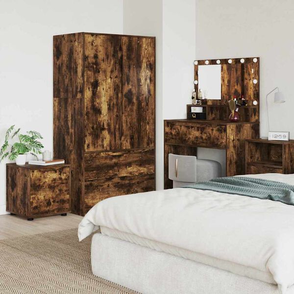 vidaXL Cabinet de salle de bain Ch&ecirc;ne fum&eacute; 40,5 x 40 x 44 cm