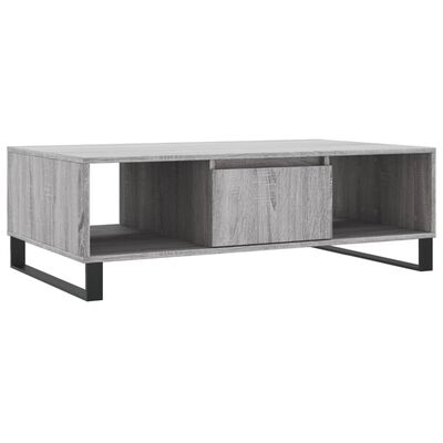 vidaXL Table basse sonoma gris 104x60x35 cm bois d'ingénierie