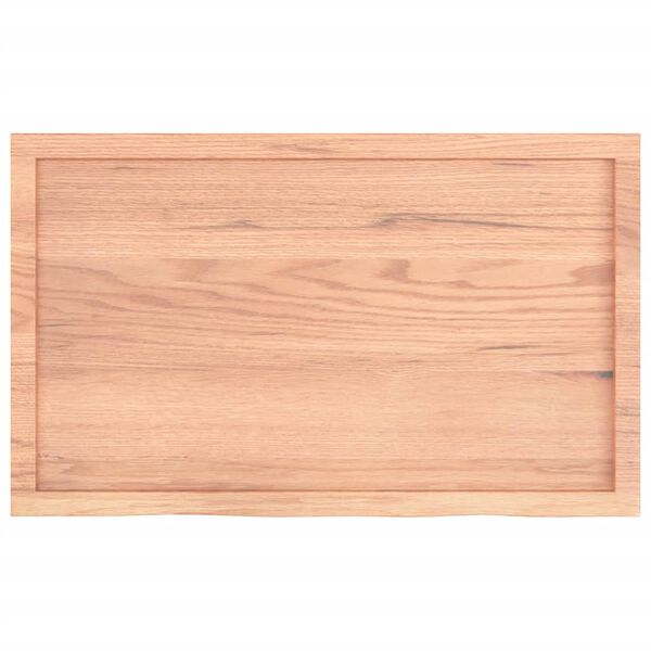 vidaXL Dessus de table marron clair bois ch&ecirc;ne massif trait&eacute;