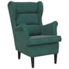 vidaXL Fauteuil vert fonc&eacute; velours