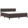 vidaXL Lit &agrave; ressorts avec matelas Marron fonc&eacute; 180 x 200 cm tissu