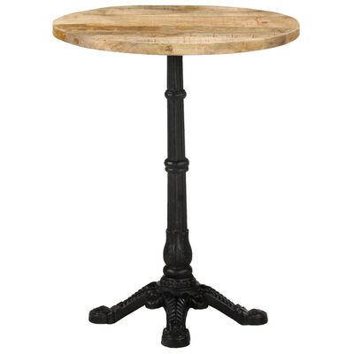 vidaXL Table de bistro Ø60x76 cm Bois de manguier brut